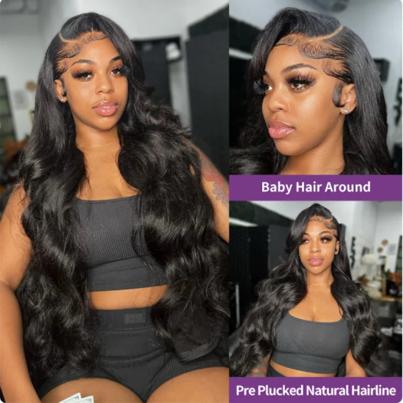 40 inch full brazilian boby wave hd lace frontal human hair wig for women 13x6 glueless preplucked cheap wigs on sale clearance