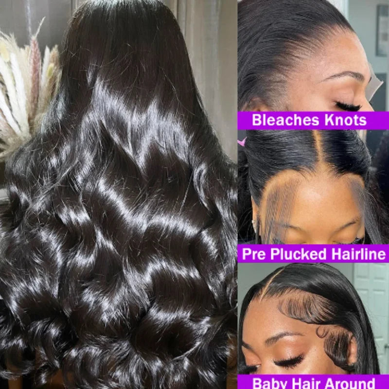 40 inch full brazilian boby wave hd lace frontal human hair wig for women 13x6 glueless preplucked cheap wigs on sale clearance